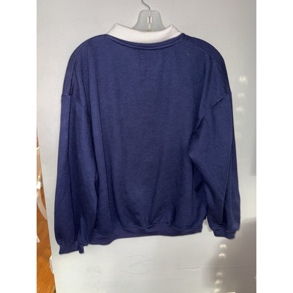 Vintage Basic Edition Holiday Womens Ugly Sweaters Christmas 90s Blue Size L - Picture 7 of 7